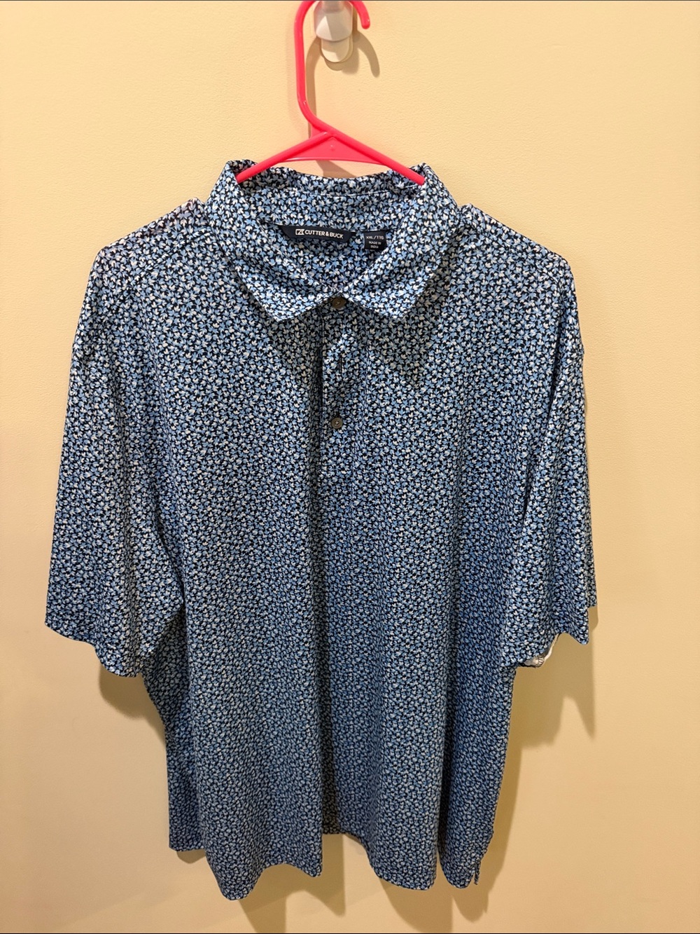 Cutter & Buck Navy Blue Micro Floral Polo